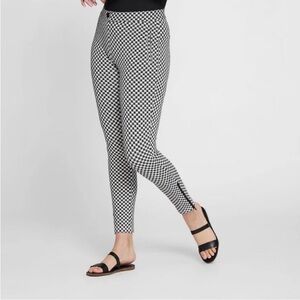 Betabrand Women's Black and White Checkered Pants